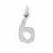 12 Pack: Sterling Silver Number Charm by Bead Landing™